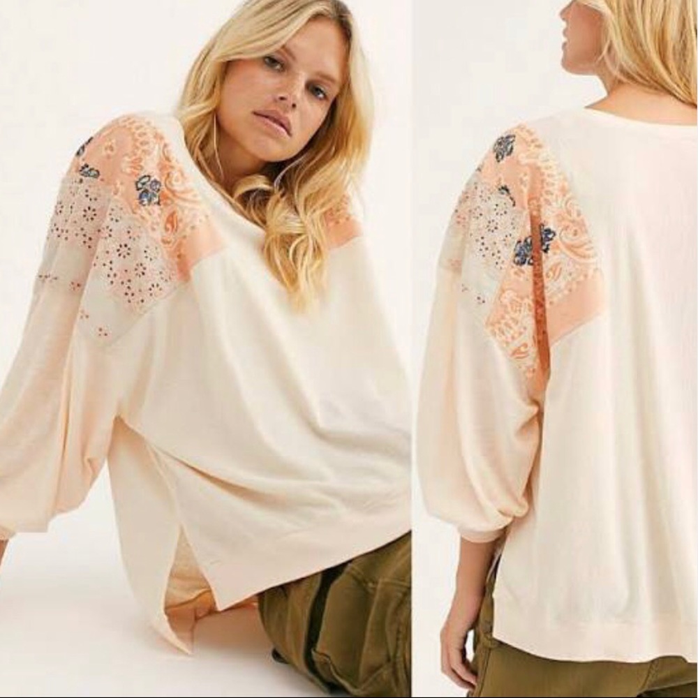 We The Free Feelin It Patchwork Top - image 1